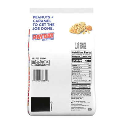 Payday Peanut Caramel Snack Size Candy Party Pack - 30.1 Oz - Image 2