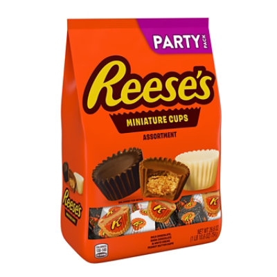 Reeses Miniature Cups Asst Party Pk Sub Reeses Mc Peanut Butter Cup Miniatures Reeses Dark Choc - 26.6 OZ - Image 1