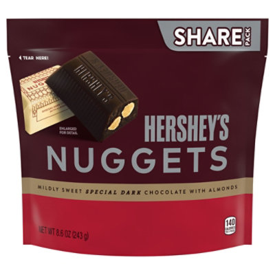 Hersheys Nuggets Special Dark Chocolate With Almonds Candy Share Pack - 8.6 Oz - Image 3