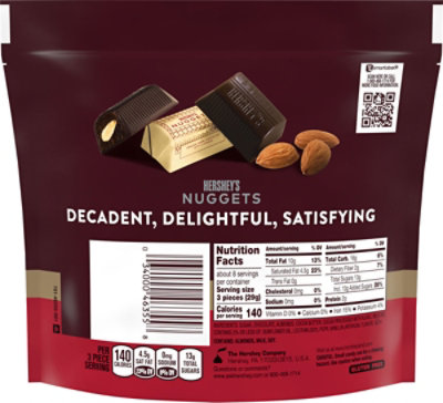 Hersheys Nuggets Special Dark Chocolate With Almonds Candy Share Pack - 8.6 Oz - Image 7
