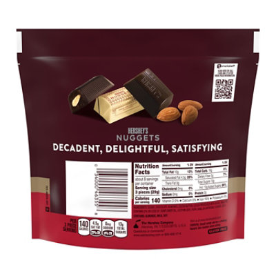 Hersheys Nuggets Dark Chocolate Almond 8.6oz - 8.6 OZ - Image 2