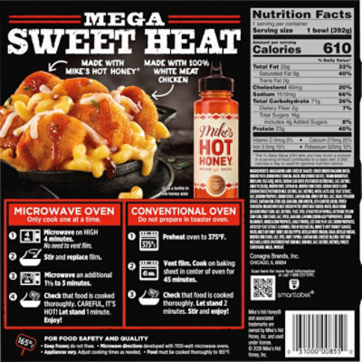 Banquet Mega Bowls Mikes Hot Honey Chicken Macn Cheese Frozen Meal 13.8 Oz - 13.8 OZ - Image 6