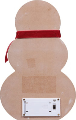 Ssel 9.5 In Neon Wood Snowman - EA - Image 3