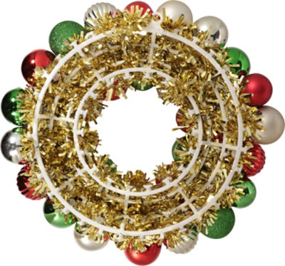 Ssel 12in Tinsel Wreath Multi - EA - Image 3