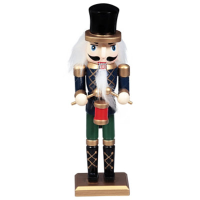 Ssel 7in Wood Nutcracker Green - EA - Image 1