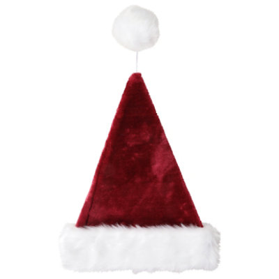 Ssel Burgundy Plush Santa Hat - EA - Image 2