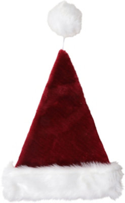 Ssel Burgundy Plush Santa Hat - EA - Image 3