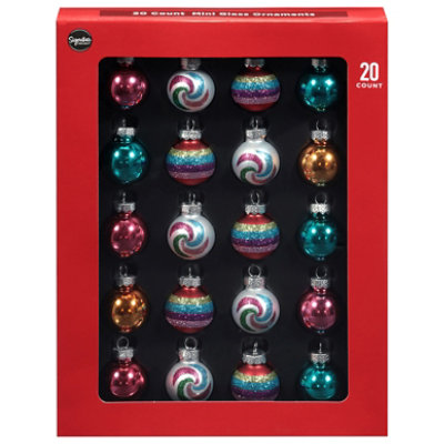 Ssel Mini Glass Ornament Swirl - 20 ct - Image 1