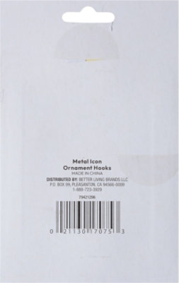 Ssel Ornament Hooks Slvr Star - 12 ct - Image 3