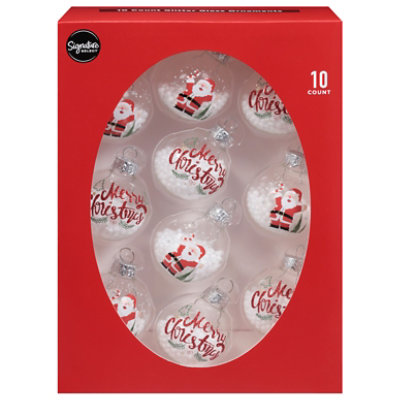Ssel Santa Glass Ornament - 10 ct - Image 2