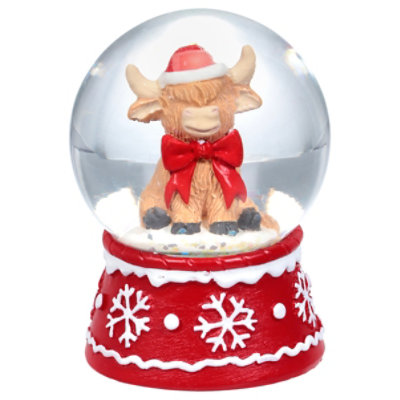 Ssel Mini Hghlnd Cow Water Globe - EA - Image 2