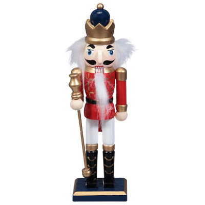 Ssel 7in Wood Nutcracker White - EA - Image 1