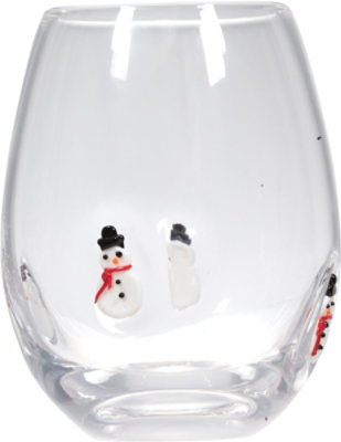 Elite Stemless Wine Glass Snowman - EA - Image 3