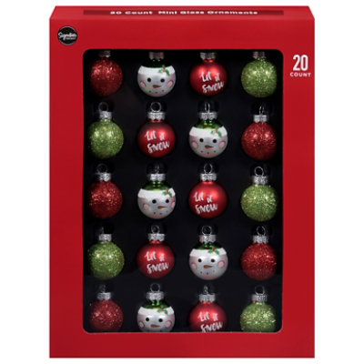 Ssel Mini Glass Ornament Snwmn - 20 ct - Image 2