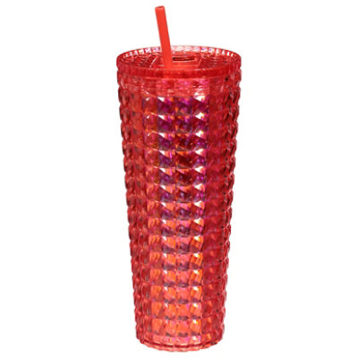 Elite Red Gem Plastic Tumbler 24z - EA - Image 1
