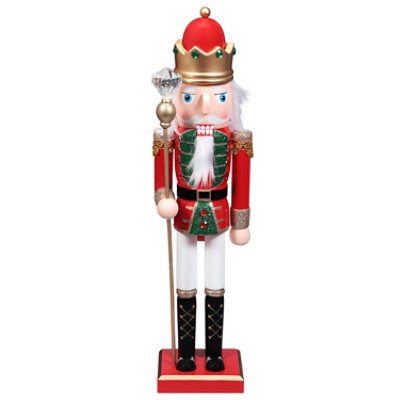 Ssel 15 In Wood Nutcracker Red - EA - Image 1