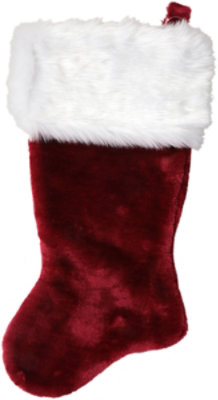 Ssel Burgundy Plush Stocking - EA - Image 3