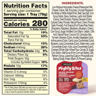 Sargento Mighty Bites Uncured Pepperoni & Mozzarella Cheese 2.8oz - 2.8 OZ - Image 5