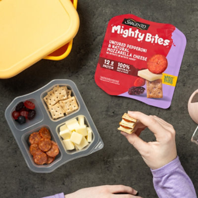 Sargento Mighty Bites Uncured Pepperoni & Mozzarella Cheese 2.8oz - 2.8 OZ - Image 2