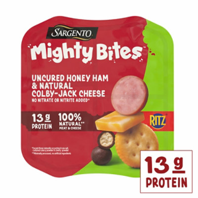 Sargento Mighty Bites Uncured Ham & Colby Jack Cheese 2.8 Oz - 2.8 OZ - Image 1