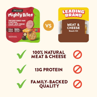 Sargento Mighty Bites Uncured Ham & Colby Jack Cheese 2.8 Oz - 2.8 OZ - Image 4
