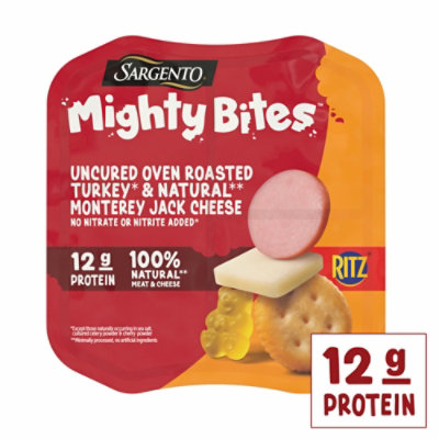 Sargento Mighty Bites Uncured Or Turkey & Monterey Jack Cheese 2.8oz - 2.8 OZ