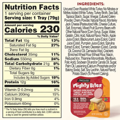 Sargento Mighty Bites Uncured Or Turkey & Monterey Jack Cheese 2.8oz - 2.8 OZ - Image 5