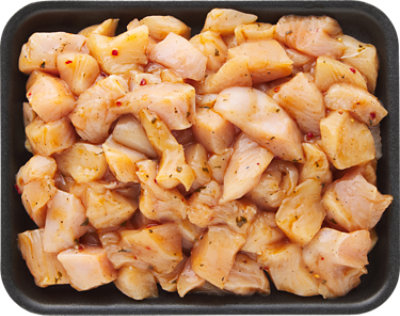 Garlic Parmesan Marinade Diced Chicken Up To 10% Solution - Lb - Image 1