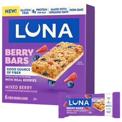 Luna Mixed Berry Berry Bars - 6- 1.69 Oz - Image 1