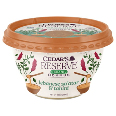 Cedars Reserve Organic Hommus Lebanese Za Atar & Tahini - 10 OZ - Image 1