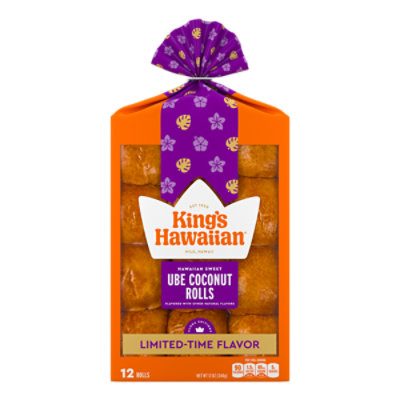 Kings Hawaiian Hawaiian Sweet Ube Coconut Rolls - 12 OZ - Image 1