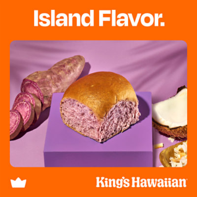 Kings Hawaiian Hawaiian Sweet Ube Coconut Rolls - 12 OZ - Image 2