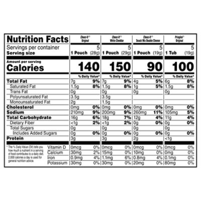 Cheez It Pringles 4 Flavor 20ct Multipack - 16.95 OZ - Image 3