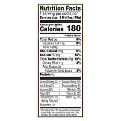 Kellogg's Eggo Waffles Buttermilk 2.4oz - 2.4 OZ - Image 4