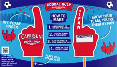 Capri Sun Goooal Gulp Juice Drink Blend Juice Boxes, 10 Ct Box, 6 Fl Oz Pouches - 6 FZ - Image 5