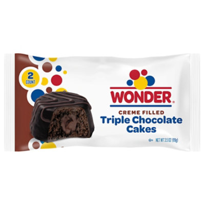 Wonder Cake Bell Triple Chocolate Creme Filled - 3.5 OZ - Image 1