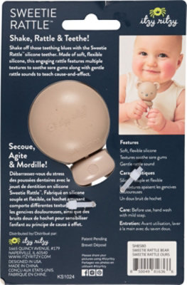 Itzy Ritzy Sweetie Rattle Bear - EA - Image 3