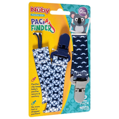 Nuby Pasifinders With Snap Fashion Printed - 2 PK - Image 1