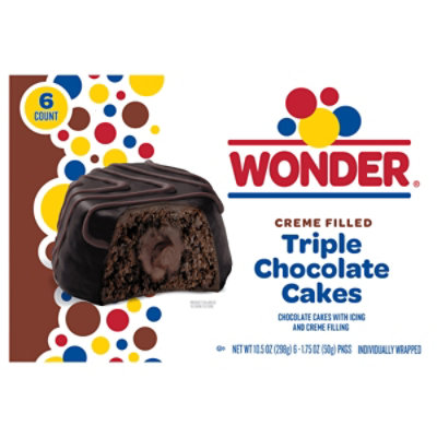 Wonder Cake Bell Triple Chocolate Filled Cupcakes - 10.5 OZ - Image 1
