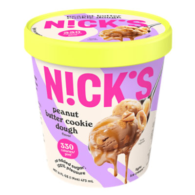 Nicks Ice Cream Peanut Butter Cookie Dough - 16 OZ - Image 1
