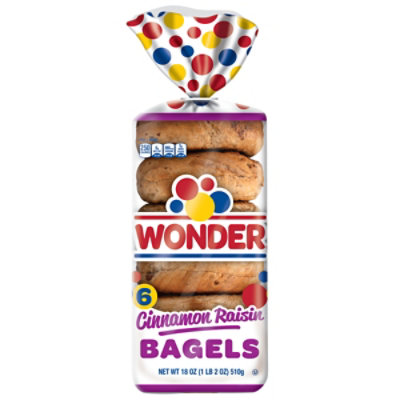 Wonder Cinnamon Raisin Bagels - 18 OZ - Image 1