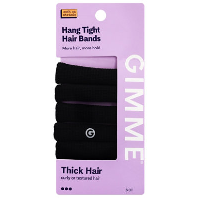 Gme Hair Band Thick Black 6ct - 6 CT - Image 1