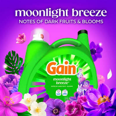 Gain Liquid Laundry Detergent He With Febreze Freshness, Moonlight Breeze - 132 Fl. Oz. - 132 FZ - Image 3