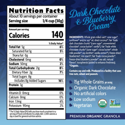 Natures Path Granola Dark Chocolate Blueberry - 11.5 OZ - Image 4