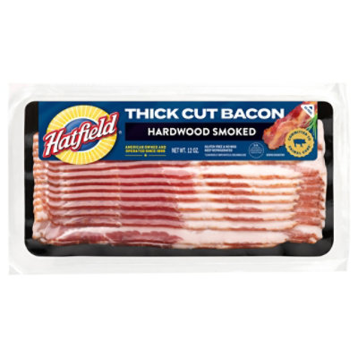 Hatfield Hardwood Smoked Thick Cut Bacon - 12 OZ - Image 2