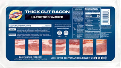 Hatfield Hardwood Smoked Thick Cut Bacon - 12 OZ - Image 5