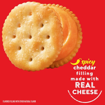 RITZ Spicy Cheddar Cheese Sandwich Crackers - 8 Count - Image 7