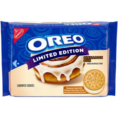 OREO Cinnamon Bun Sandwich Cookies, Limited Edition - 10.68 Oz - Image 1