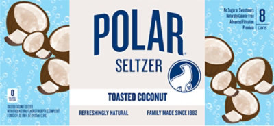 Polar 8pk Toasted Coconut Seltzer - 8-12 FZ - Image 5