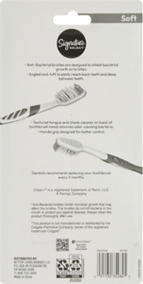 Signature Select Clean Plus Antibacterial Soft Toothbrush Value Pack 6 Ct - 6 CT - Image 3
